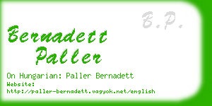 bernadett paller business card